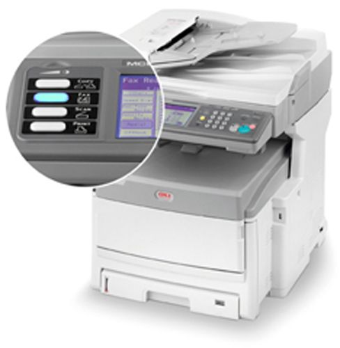 Fotocopiatrice Oki MC 860 a colori, e' anche scanner di rete e fax