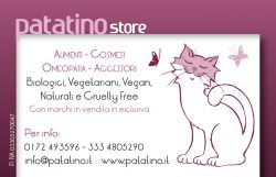 Per cani e gatti: www.patatino.it alimenti biologici, naturali, cruelty free e vegan, cosmesi naturale, rimedi olistici, integratori, accessori, dertersivi biologici e cosmesi vegan per umani.